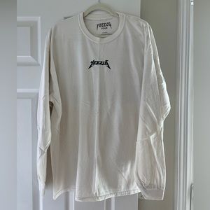 2015 Kanye West Yeezus Tour Adult White Long Sleeve Shirt XXL Los Angeles